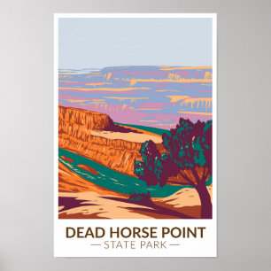 Poster Dead Horse Point State Park Utah Vintage traduit