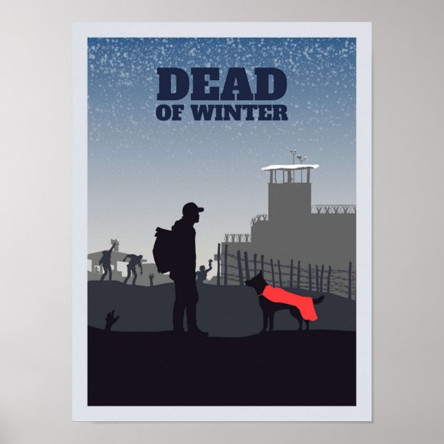 Poster Dead Winter Board Jeu minimaliste style de voyage (Devant)