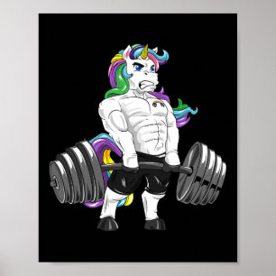 Poster Deadlift Unicorn Gym Powerlifter Bodybuilding