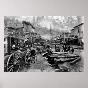 Poster DEADWOOD SOUTH DAKOTA vers 1876