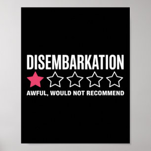 Poster Débarquement Affreux Ne Recommanderait Pas Drôle C