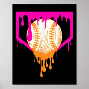 Poster Débit De Baseball Pour Garçons Ice Cream Drip Jeun