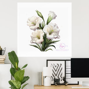 POSTER DEBORAH STEWART MINISTRIES-WHITE LILY