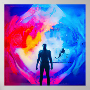 Poster Debout dans les couleurs