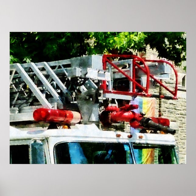 Poster DÉBUT DE MOINS DE 20 $ - Échelle de camion-feu (Devant)