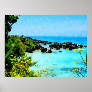 Poster DÉBUT MOINS DE 20 $ - Plage à St. George Bermuda
