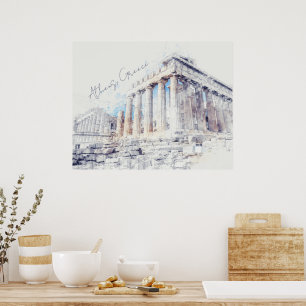 Poster Décalcomanie pour mur Sites Antiques Parthénon Ath