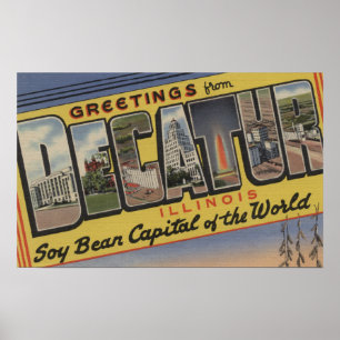 Poster Decatur, l'Illinois (capital d'haricot de soja)
