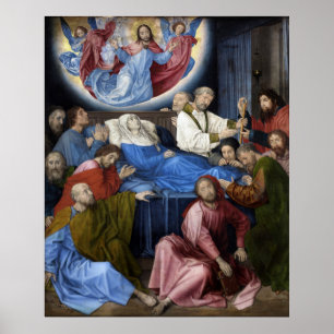 Poster Décès de la Vierge - Hugo van der Goes - c1475