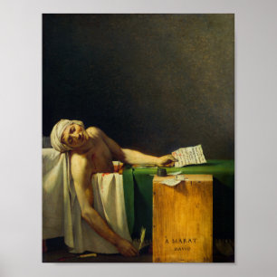 Poster Décès de Marat par Jacques-Louis David