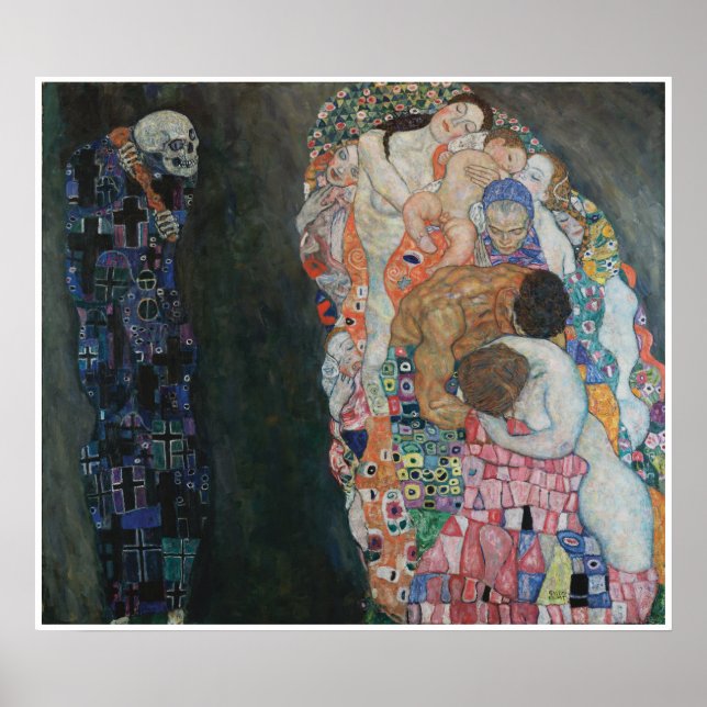 Poster Décès et vie Gustav Klimt (Devant)