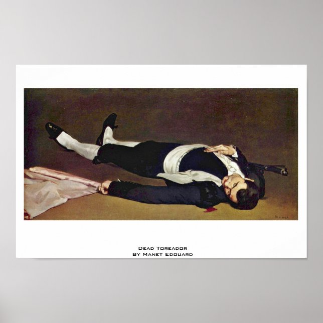 Poster Décès Toreador Par Manet Edouard (Devant)