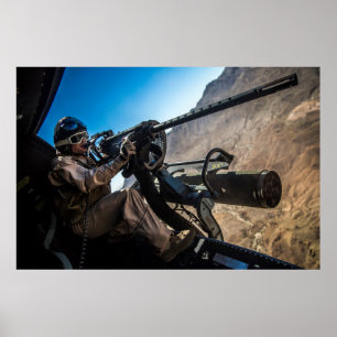 Poster Décharge de Marine Gunner sur une cible