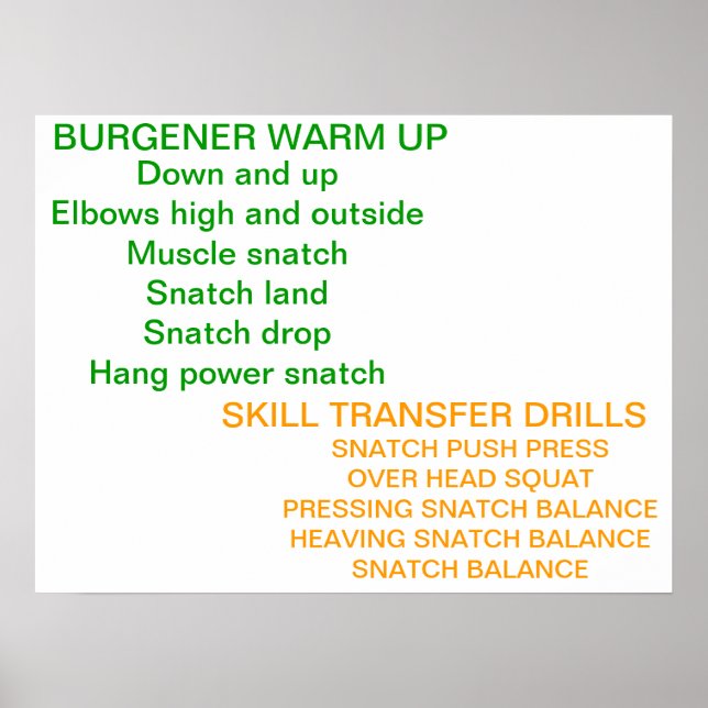 Poster Décharge olympique réchauffée (Devant)