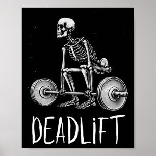 Poster Décharge Squelette Entraînement Halloween Poids Li
