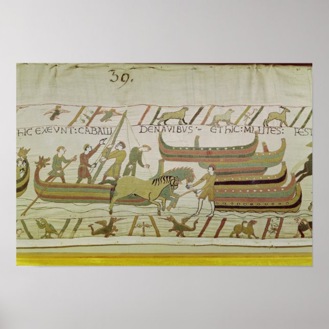 Poster Déchargement de chevaux des navires (Devant)