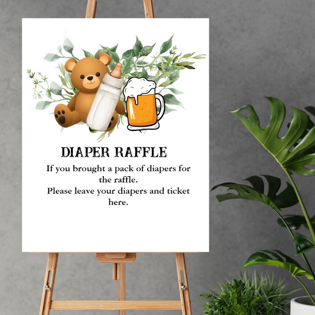Poster Déchets Raffle Jeu un bébé brasse le thème (Créateur téléchargé)