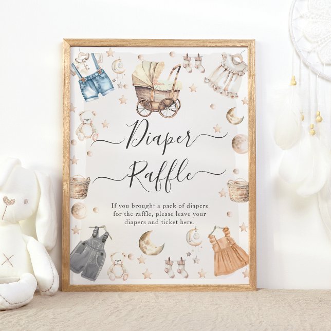 Poster Déchets Raffle Vêtements Boho Révélation de genre (Créateur téléchargé)