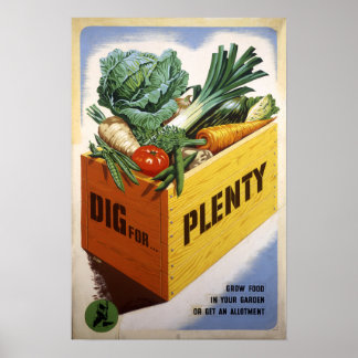 Poster Déchirer pour la quantité - Fruits et légumes