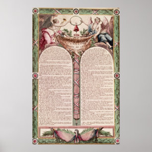 Poster Déclaration des droites de l'homme, 1793