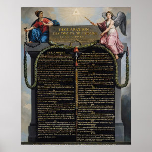 Poster Déclaration des droites de l'homme et du citoyen