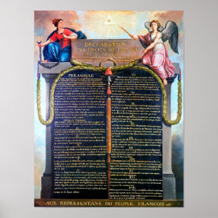 Poster Déclaration des Droits de l'homme et des Citizen