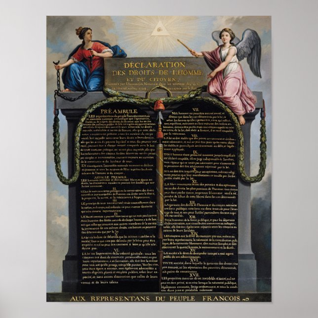 Poster Déclaration des droits de l'homme et du citoyen (Devant)