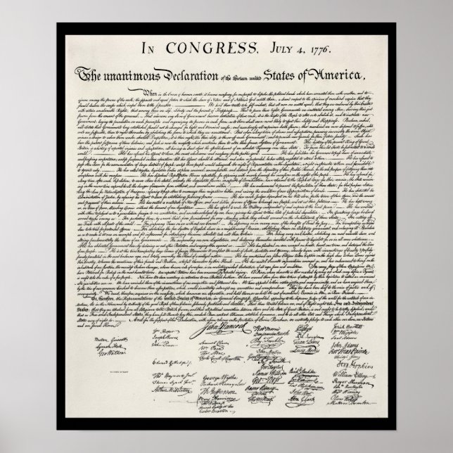Poster Déclaration d'indépendance (Devant)