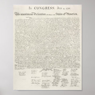 Poster Déclaration 📜 d'indépendance des États-Unis