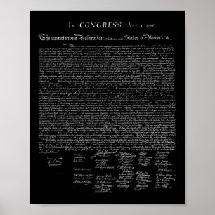 Poster Déclaration d'indépendance des États-Unis d'Amériq