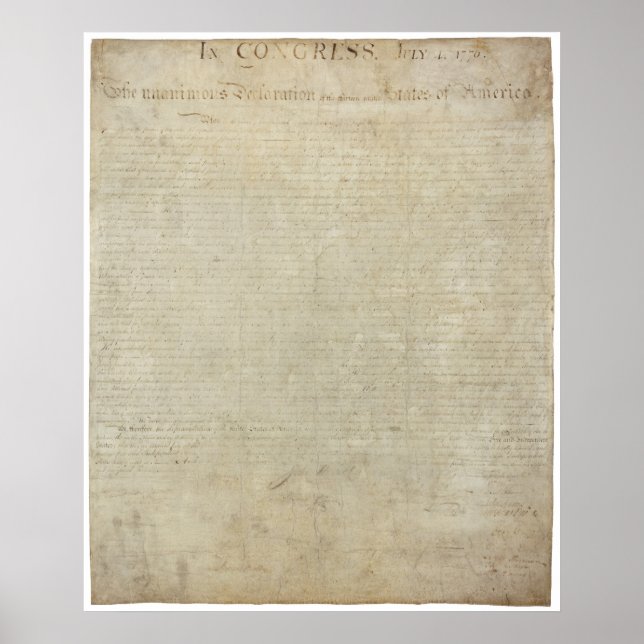 Poster Déclaration d'indépendance Imprimer (Devant)