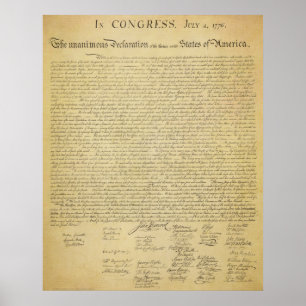 Poster Déclaration d'indépendance Imprimer
