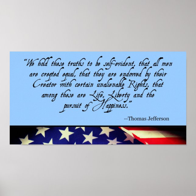 Poster Déclaration d'indépendance USA Drapeau Motif Poste (Devant)
