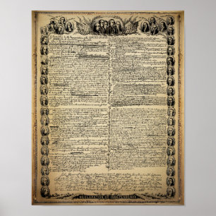 Poster Déclaration d'indépendance vintage