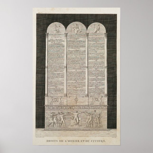 Poster Déclaration française des droits de l'homme (Devant)