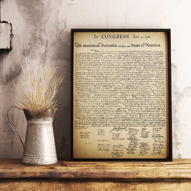 Poster Déclaration vintage d'indépendance (Créateur téléchargé)