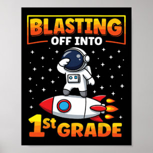 Poster Décollage en 1re année Premier jour d'école 2