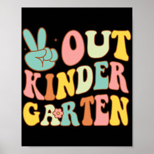 Poster Déconnexion jardin d'enfants Derniers jours école 