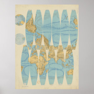 Poster Déconstruit Earth Globe (1892)