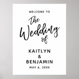 Poster Décontracté, Simple Le Mariage De L'Affiche de bie