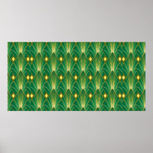 Poster Décor art motif. Papier peint vintage. japonais ou