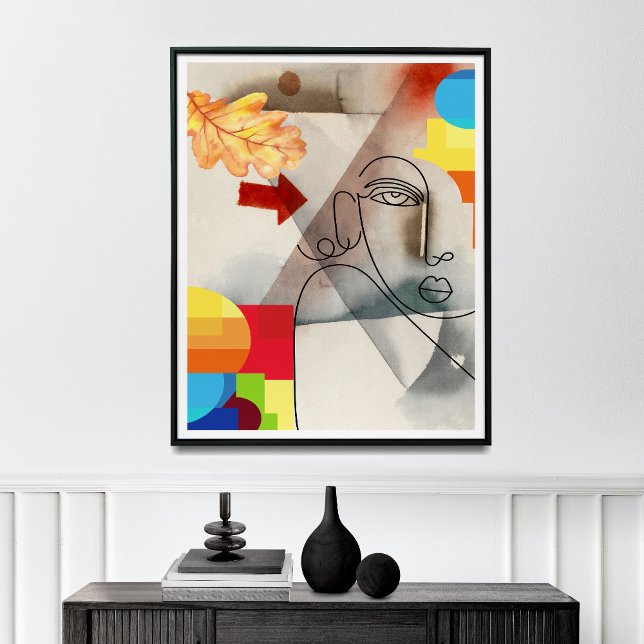 Poster Décor Art Mur Femme Contemporain, (Créateur téléchargé)