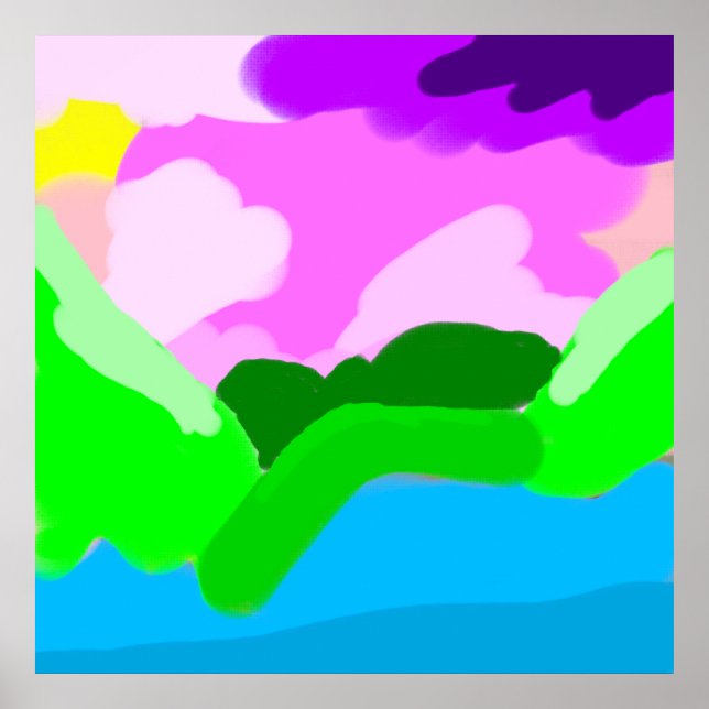 Poster Décor couleur codée (Devant)