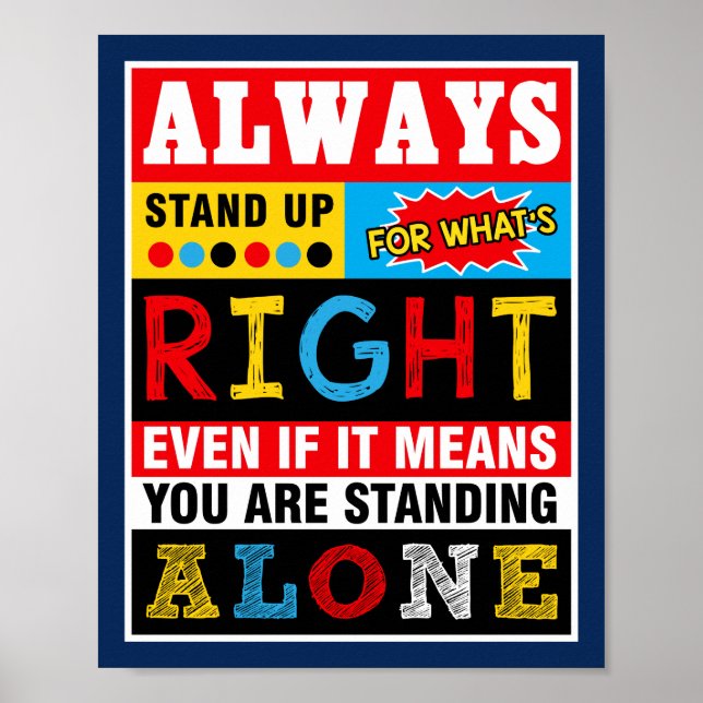 Poster Décor de classe Don de l'enseignant Citation motiv (Devant)