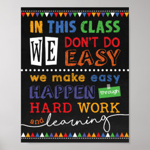 Poster Décor de classe motivationnel / Idée cadeau de l'e