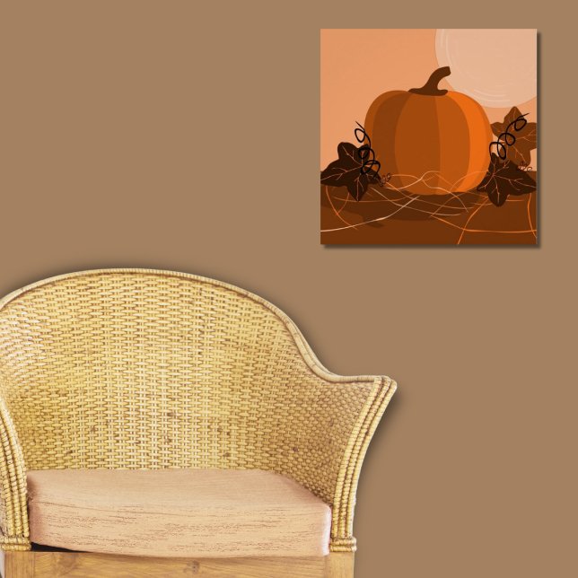 Poster Décor de cuisine traditionnel orange citrouille (Traditional Orange Pumpkin Poster)