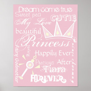 Poster Décor de la chambre Princess