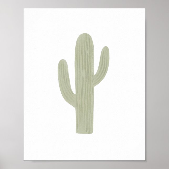Poster Décor de la crèche Boho Saguaro Cactus (Devant)