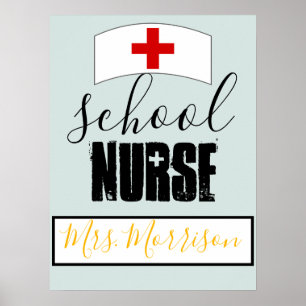 Poster Décor du bureau des infirmières scolaires;Personna