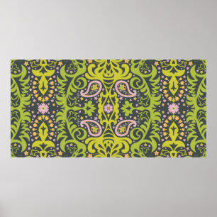 Poster Décor en cachemire oriental; flacon décoratif sans